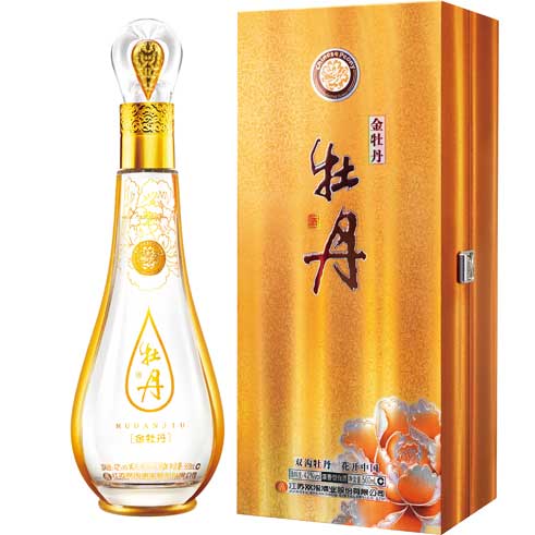 【雙溝精裝版】金牡丹42度500ml單瓶裝綿柔濃香型白酒